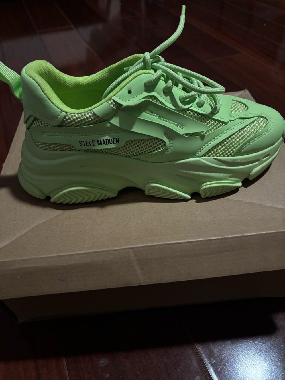 Steve Madden Kids Neon Lime Platform Sneaker